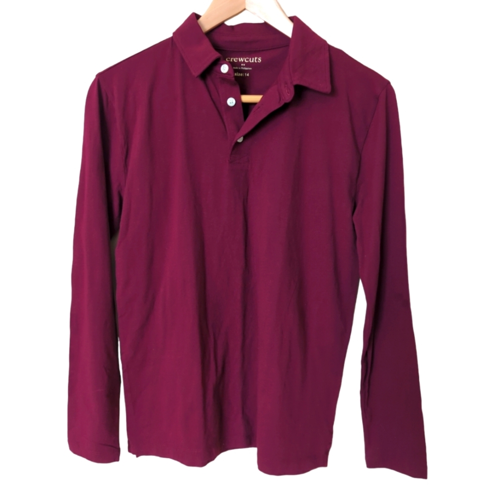 NWT Boys CrewCuts long-sleeved collar shirt Sz 14